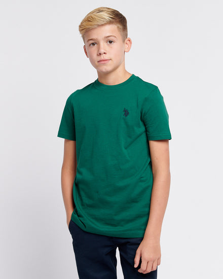 Boys Double Horsemen T- Shirt in Rain Forest