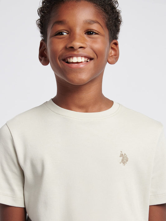 Boys Double Horsemen T- Shirt in Moonstruck