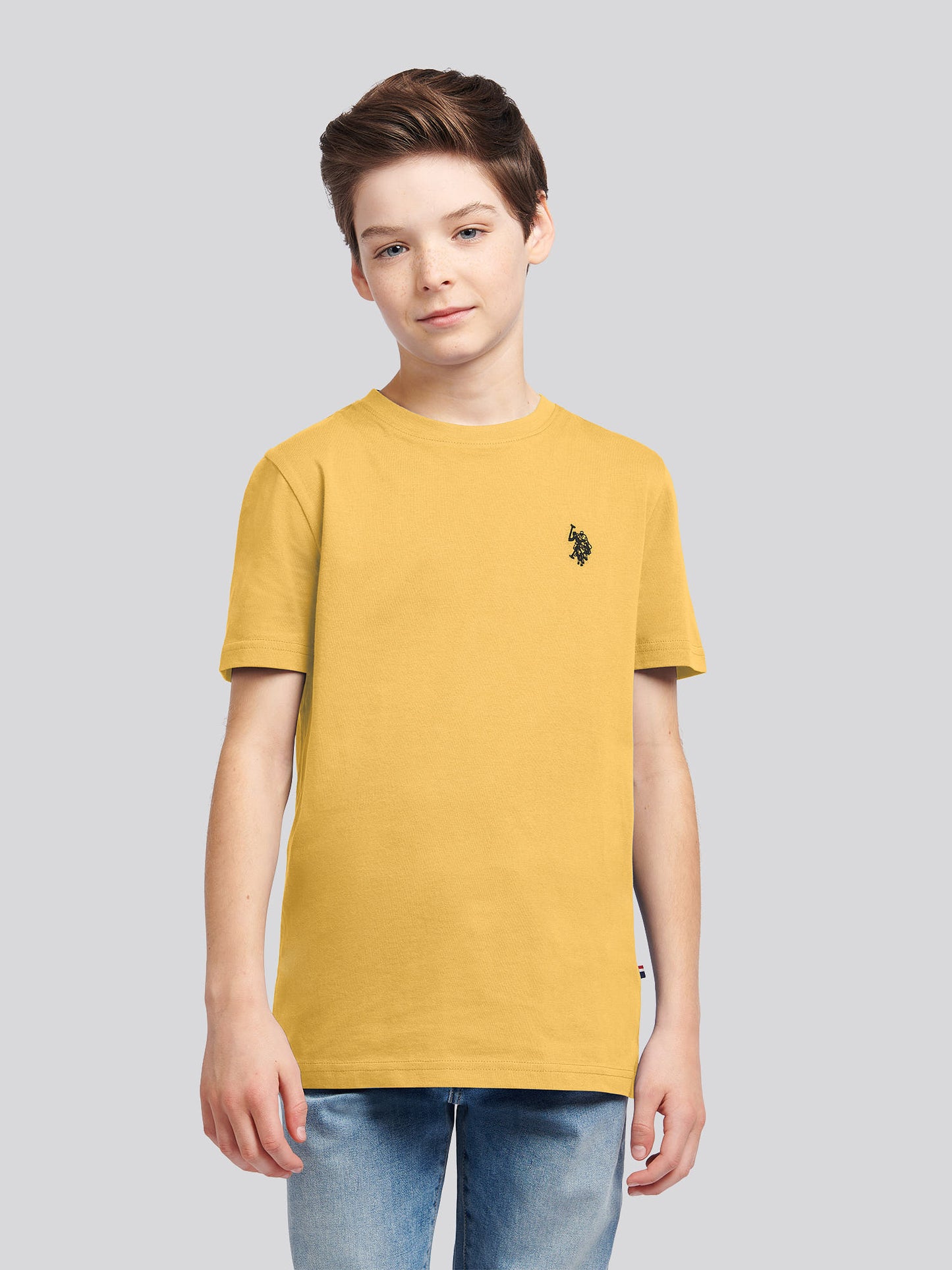 Boys Double Horsemen T- Shirt in Sunset Gold