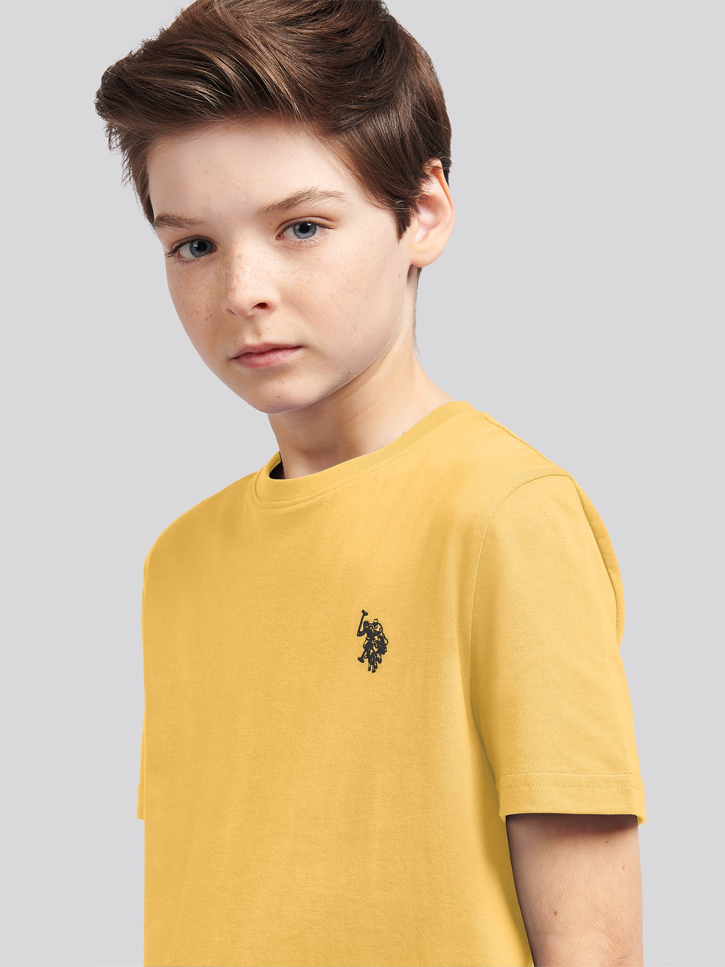 Boys Double Horsemen T- Shirt in Sunset Gold