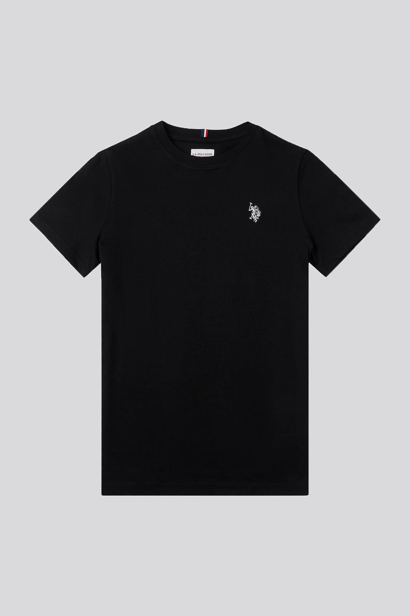 Boys Double Horsemen T- Shirt in Black Bright White DHM