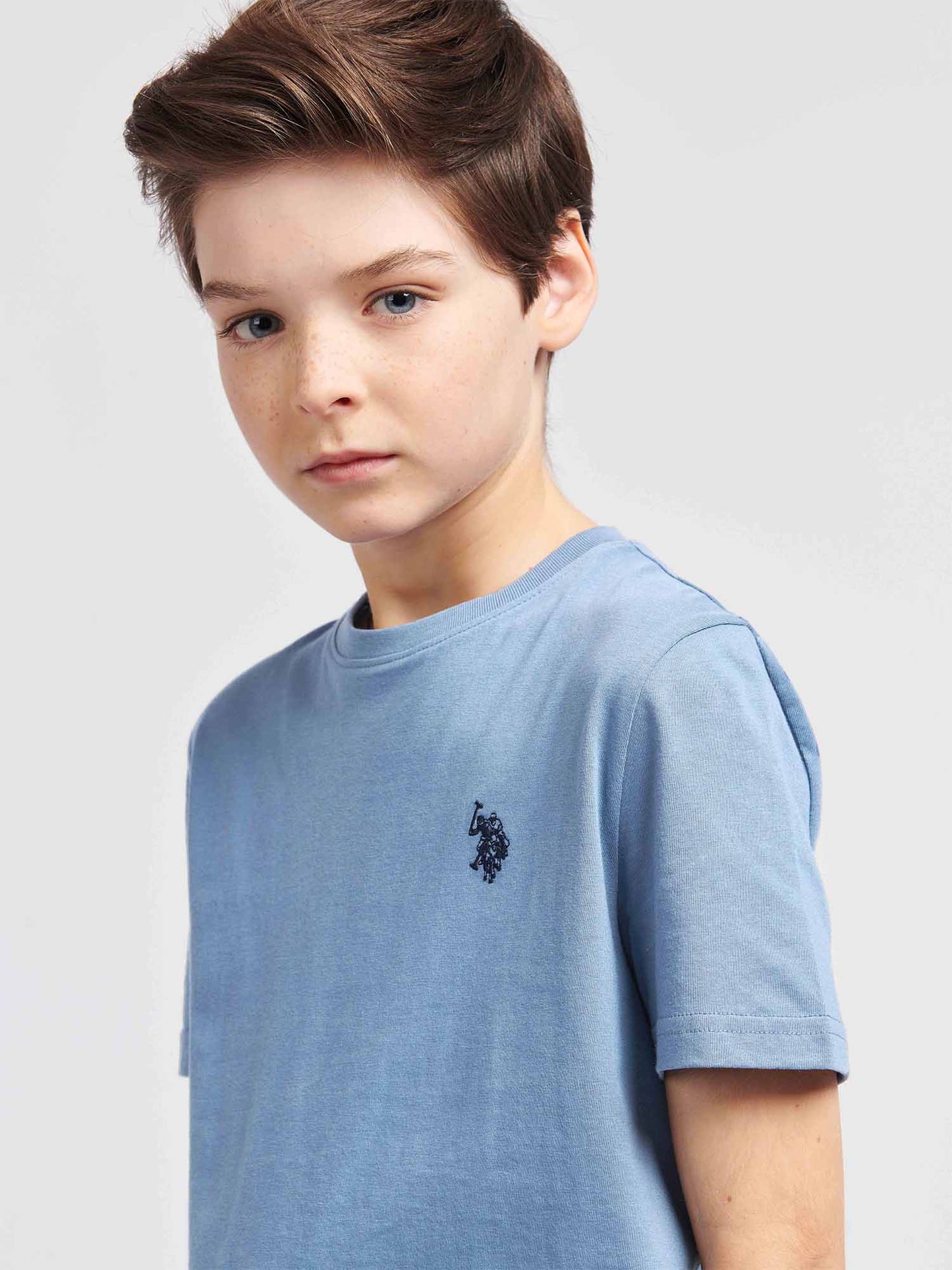 Boys Double Horsemen T- Shirt in Allure