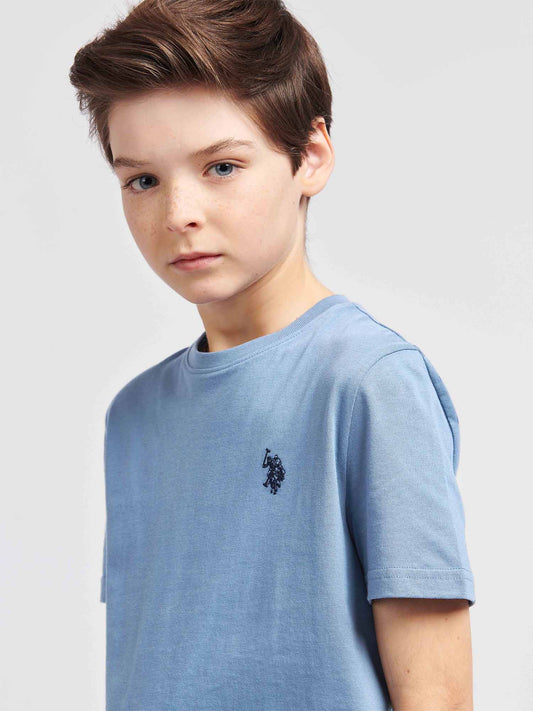Boys Double Horsemen T- Shirt in Allure