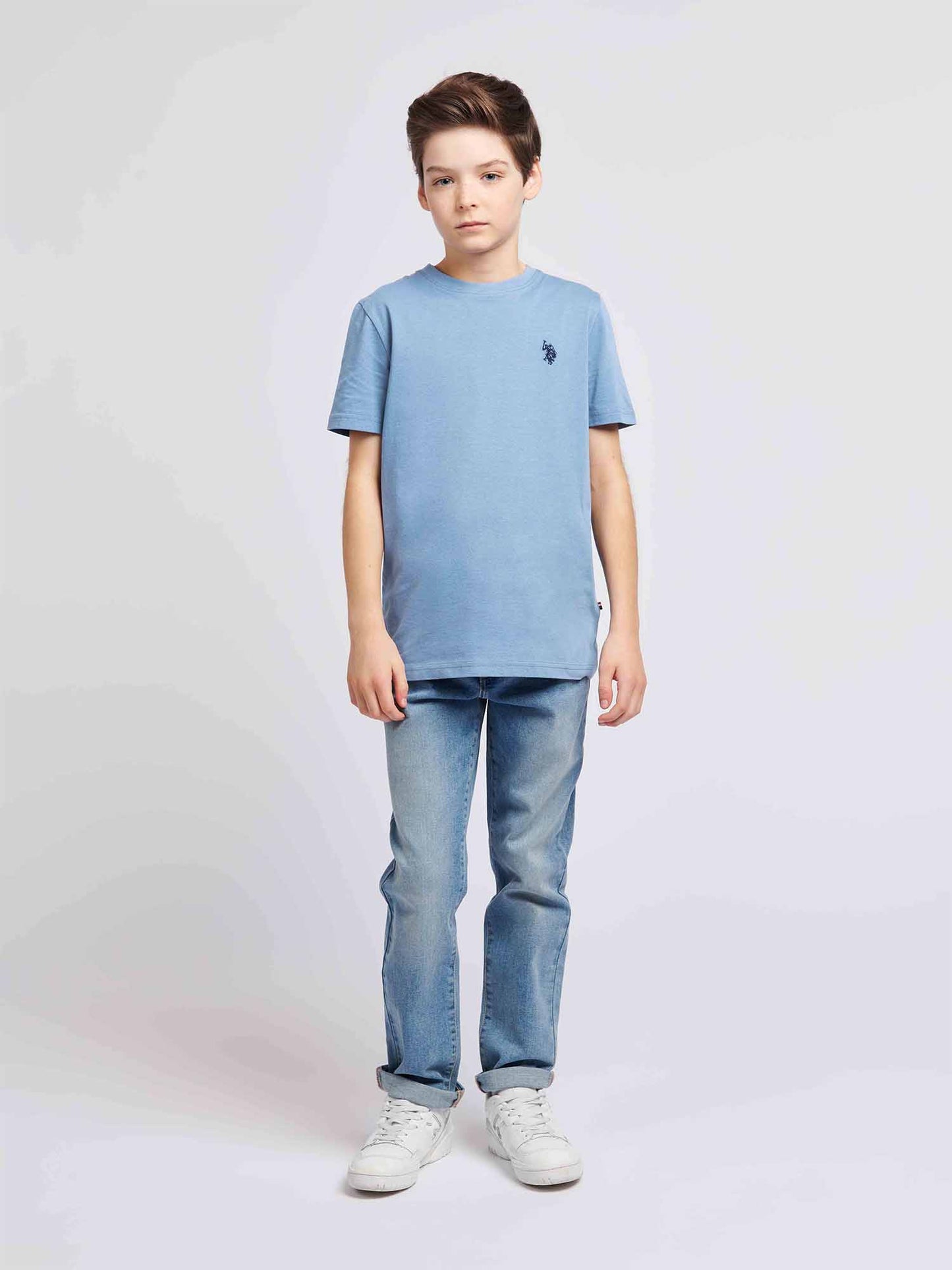 Boys Double Horsemen T- Shirt in Allure