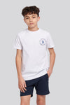 Boys Circle Print T-Shirt in Bright White