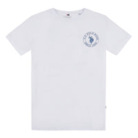 Boys Circle Print T-Shirt in Bright White