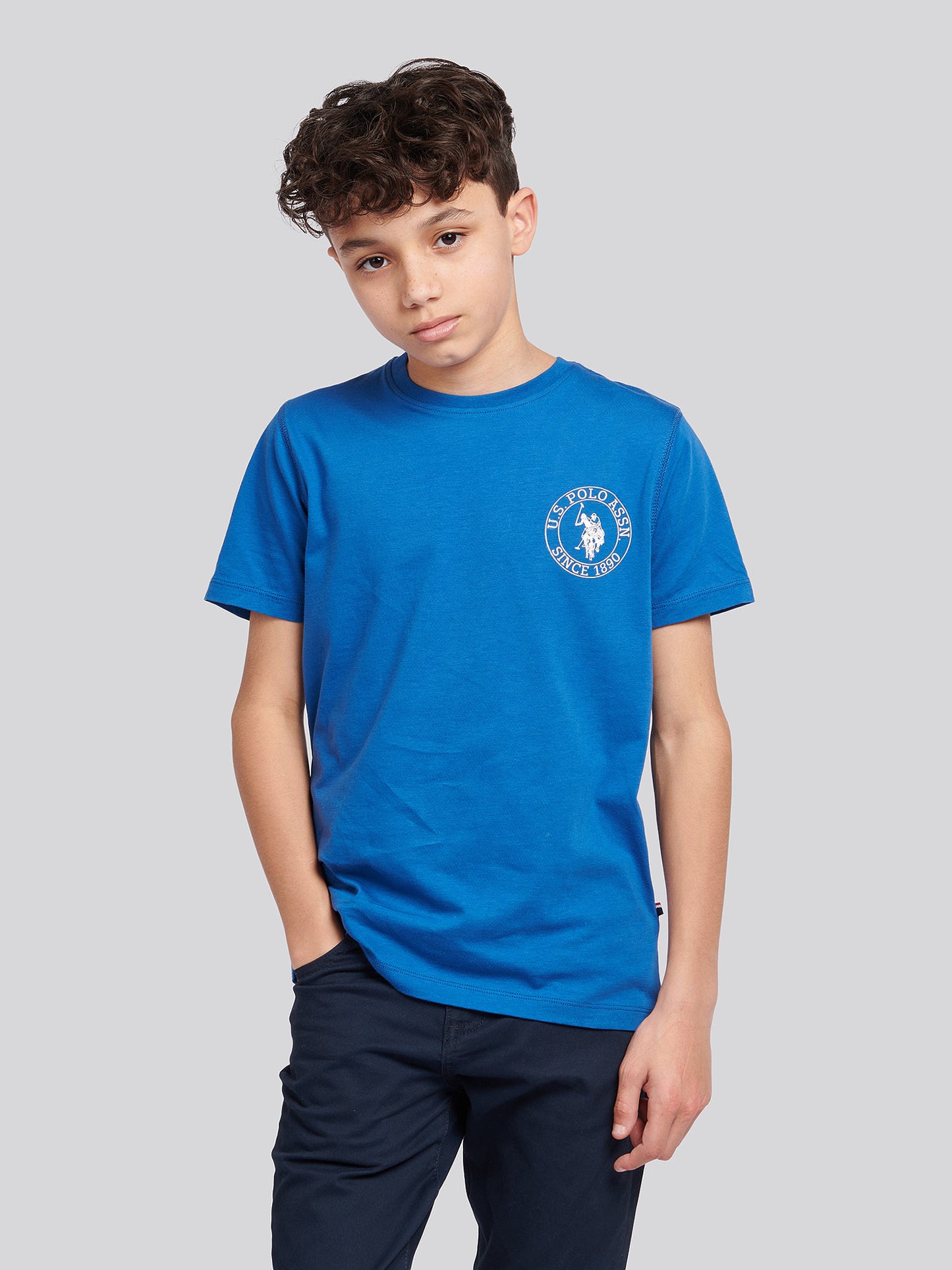 Boys Circle Print T-Shirt in Deja Vu Blue