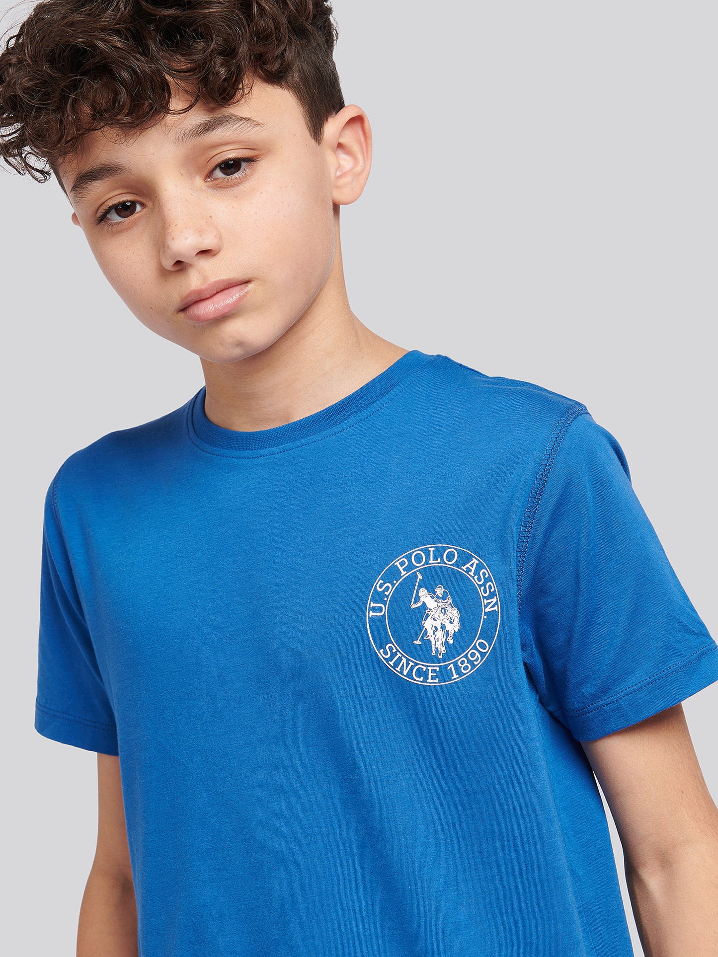 Boys Circle Print T-Shirt in Deja Vu Blue