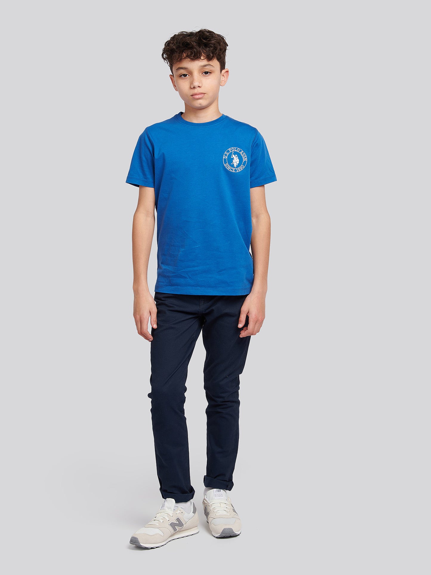 Boys Circle Print T-Shirt in Deja Vu Blue