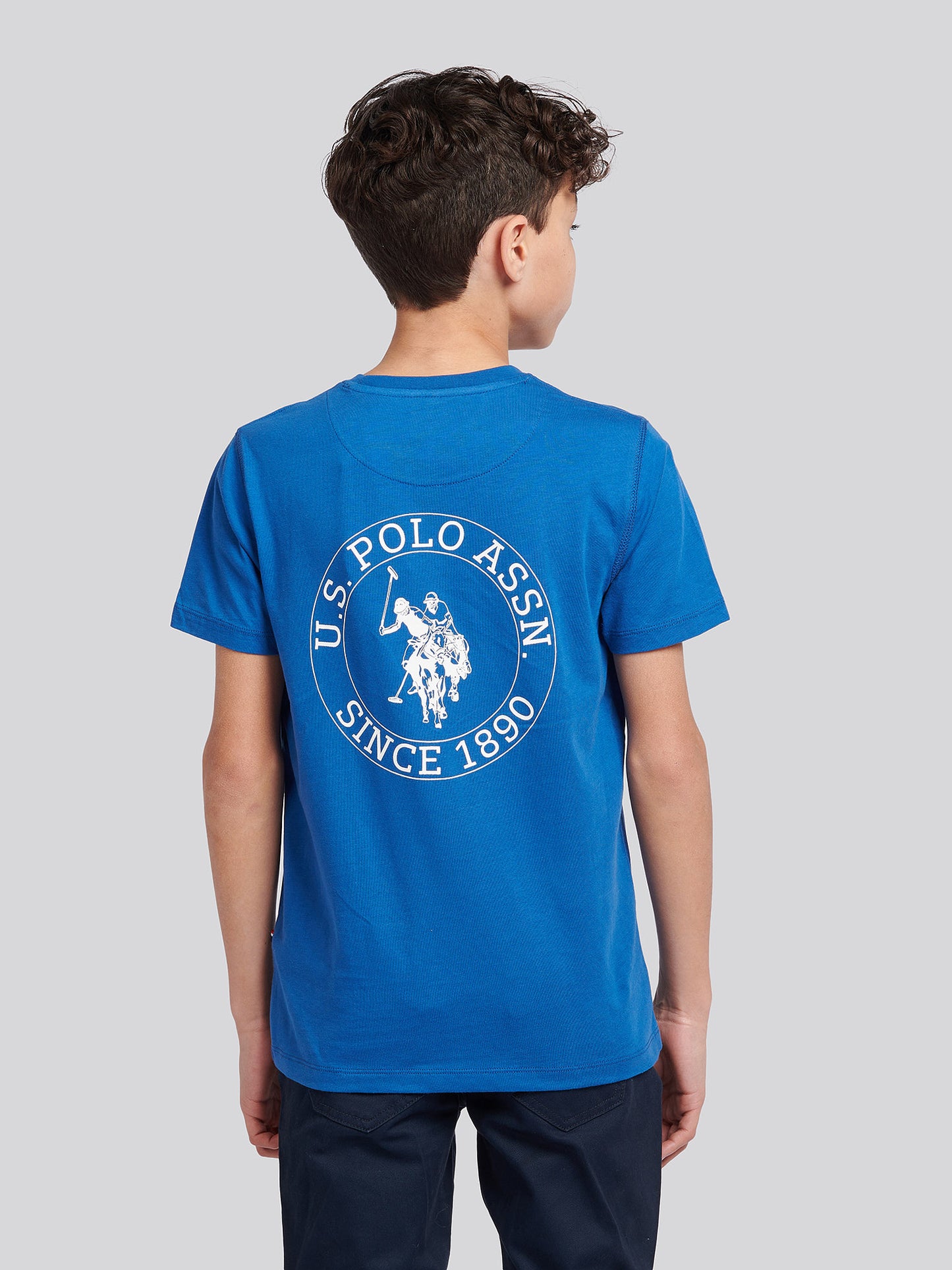 Boys Circle Print T-Shirt in Deja Vu Blue
