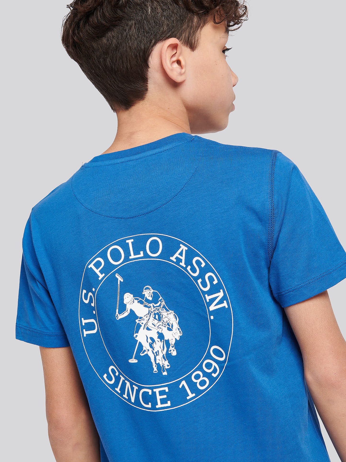 Boys Circle Print T-Shirt in Deja Vu Blue