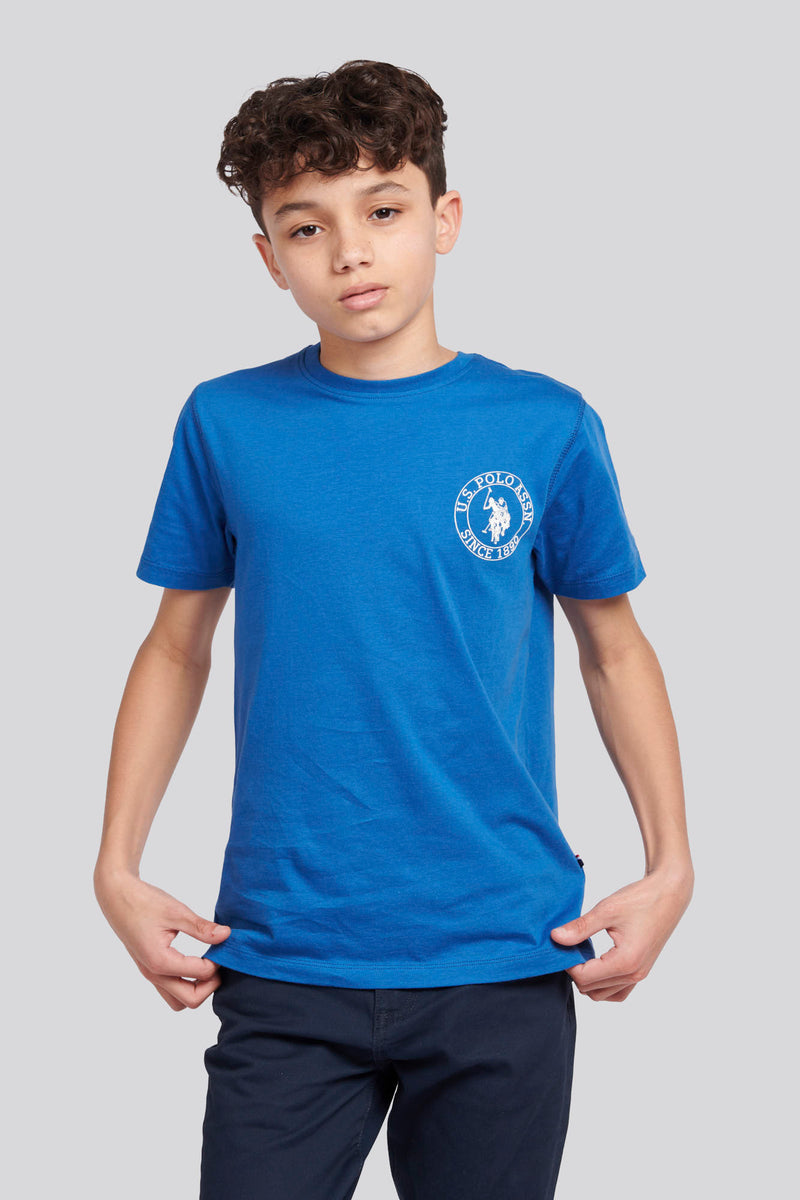 Boys Circle Print T-Shirt in Deja Vu Blue