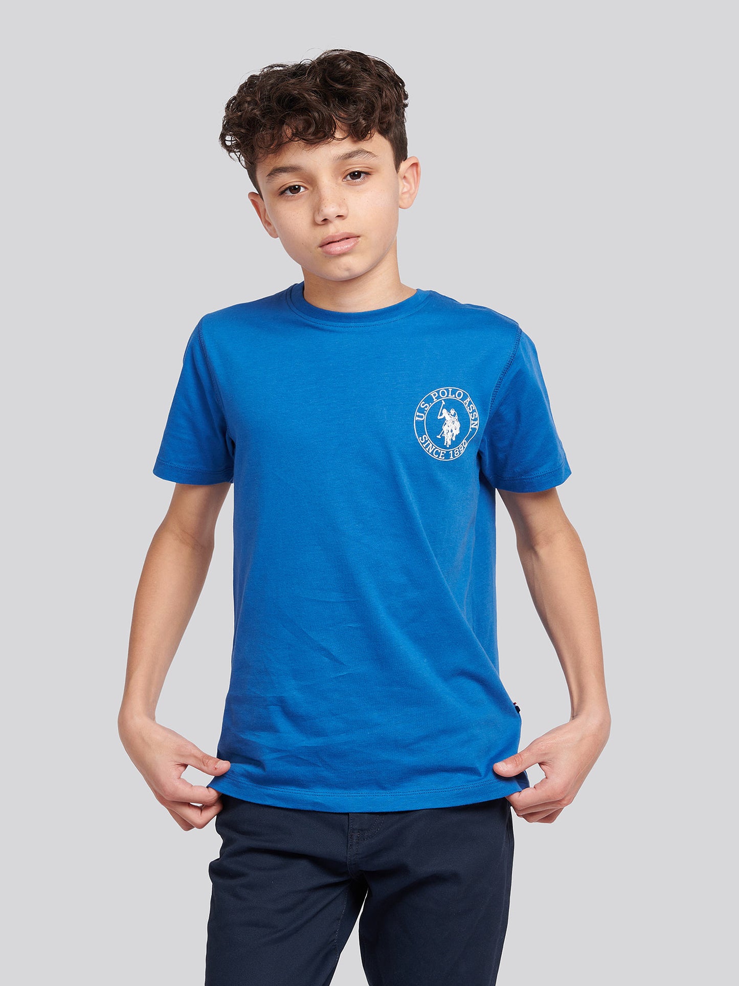 Boys Circle Print T-Shirt in Deja Vu Blue