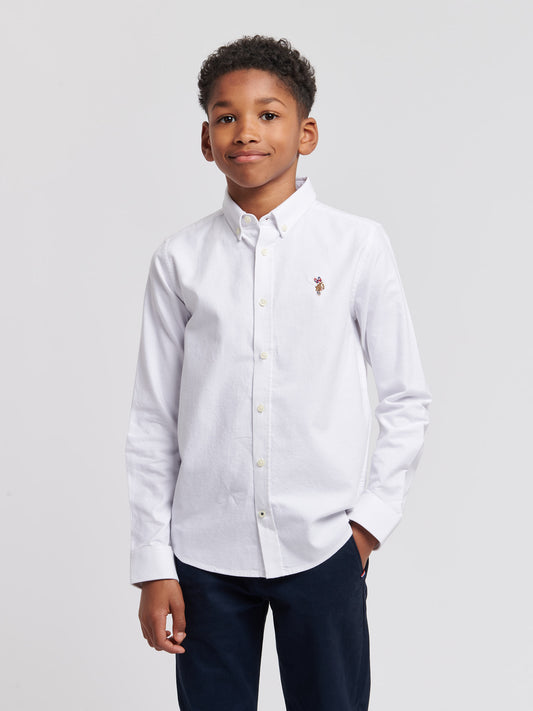 Boys Oxford Shirt in Bright White
