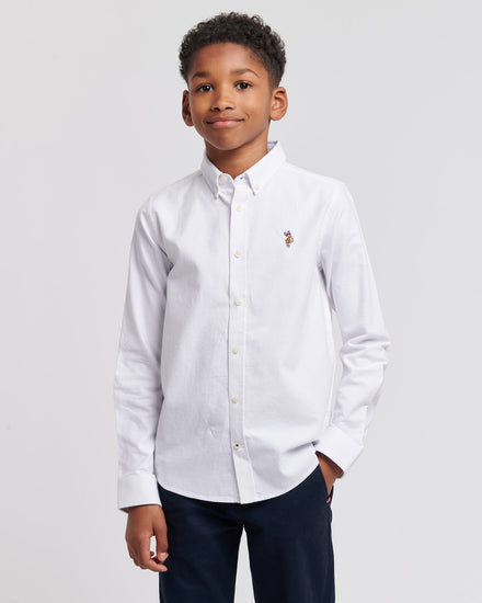 Boys Oxford Shirt in Bright White
