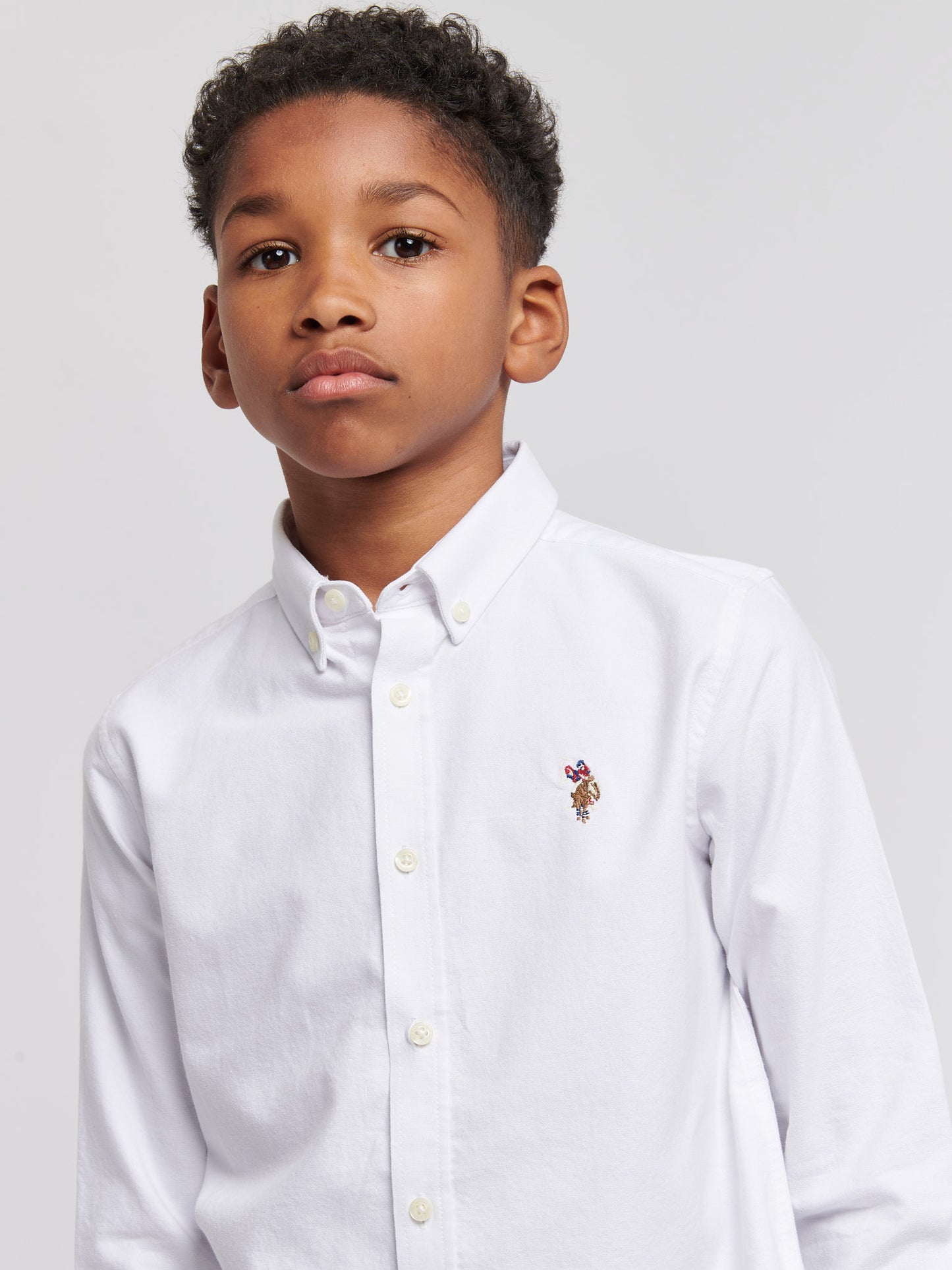 Boys Oxford Shirt in Bright White