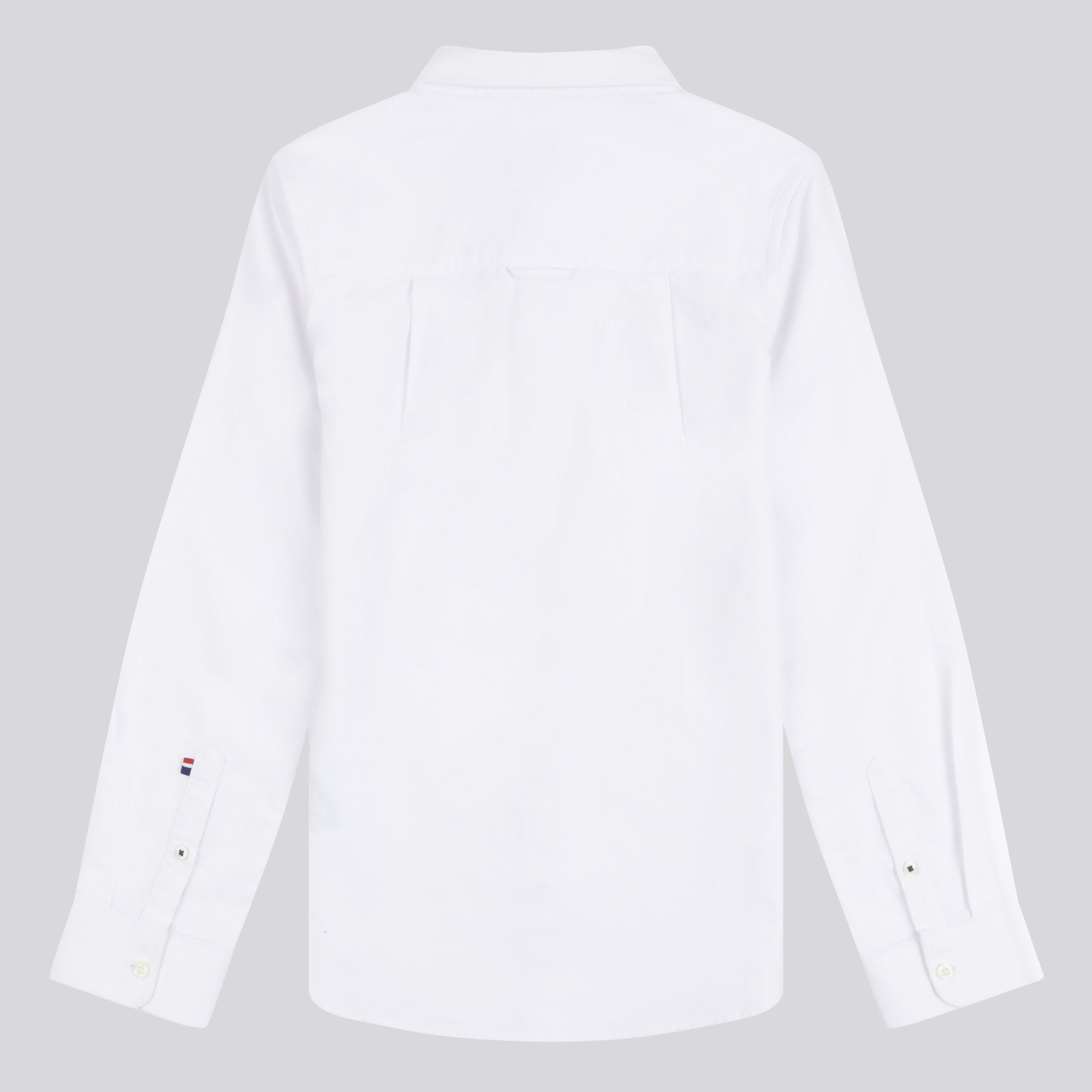 Boys Peached Oxford Shirt in Bright White
