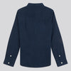 Boys Linen Blend Shirt in Dark Sapphire Navy / Moonlight Blue DHM