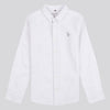 Boys Linen Blend Shirt in White / Harbour Mist DHM