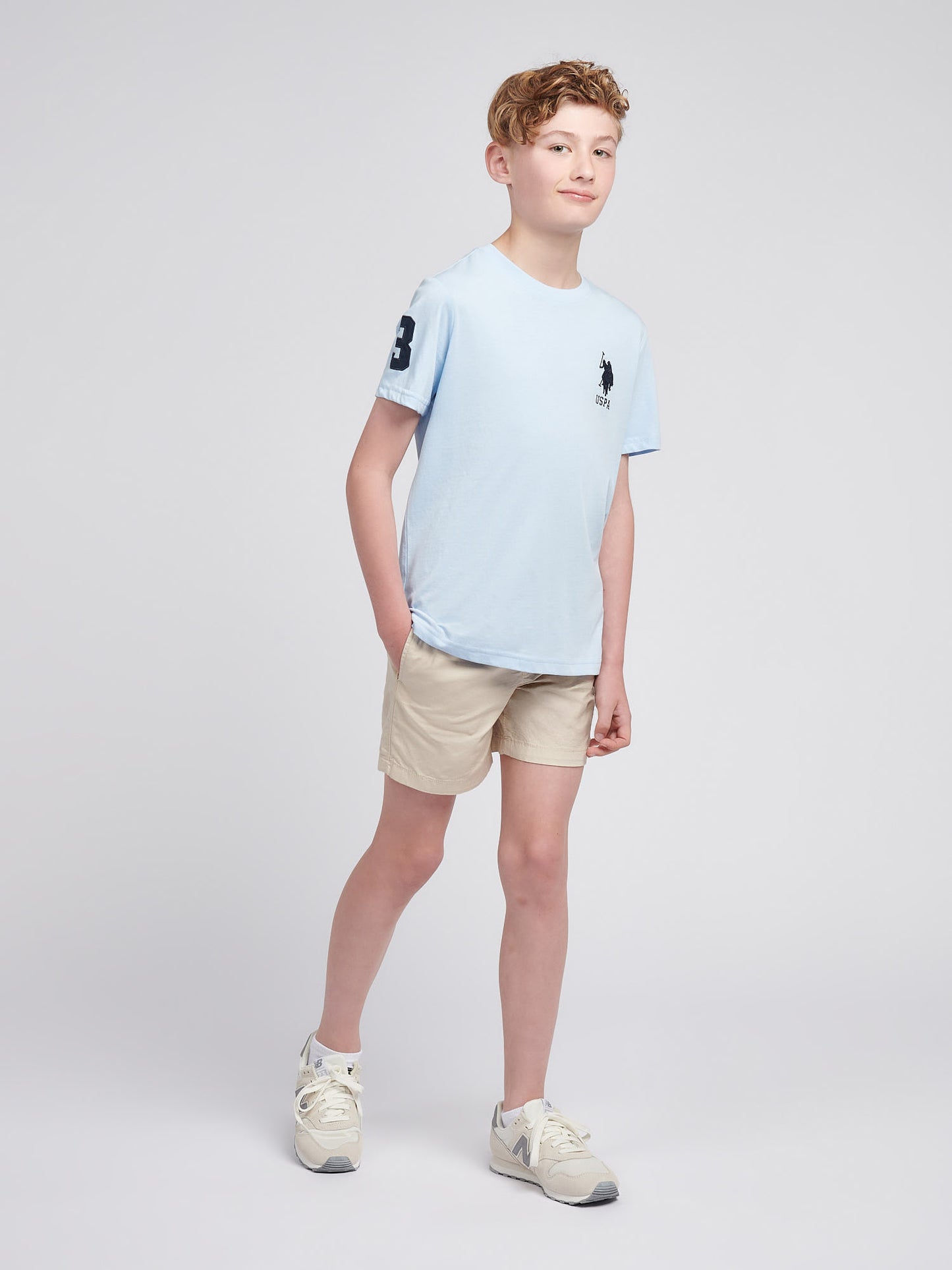 Boys Player 3 T-Shirt in Chambray Blue