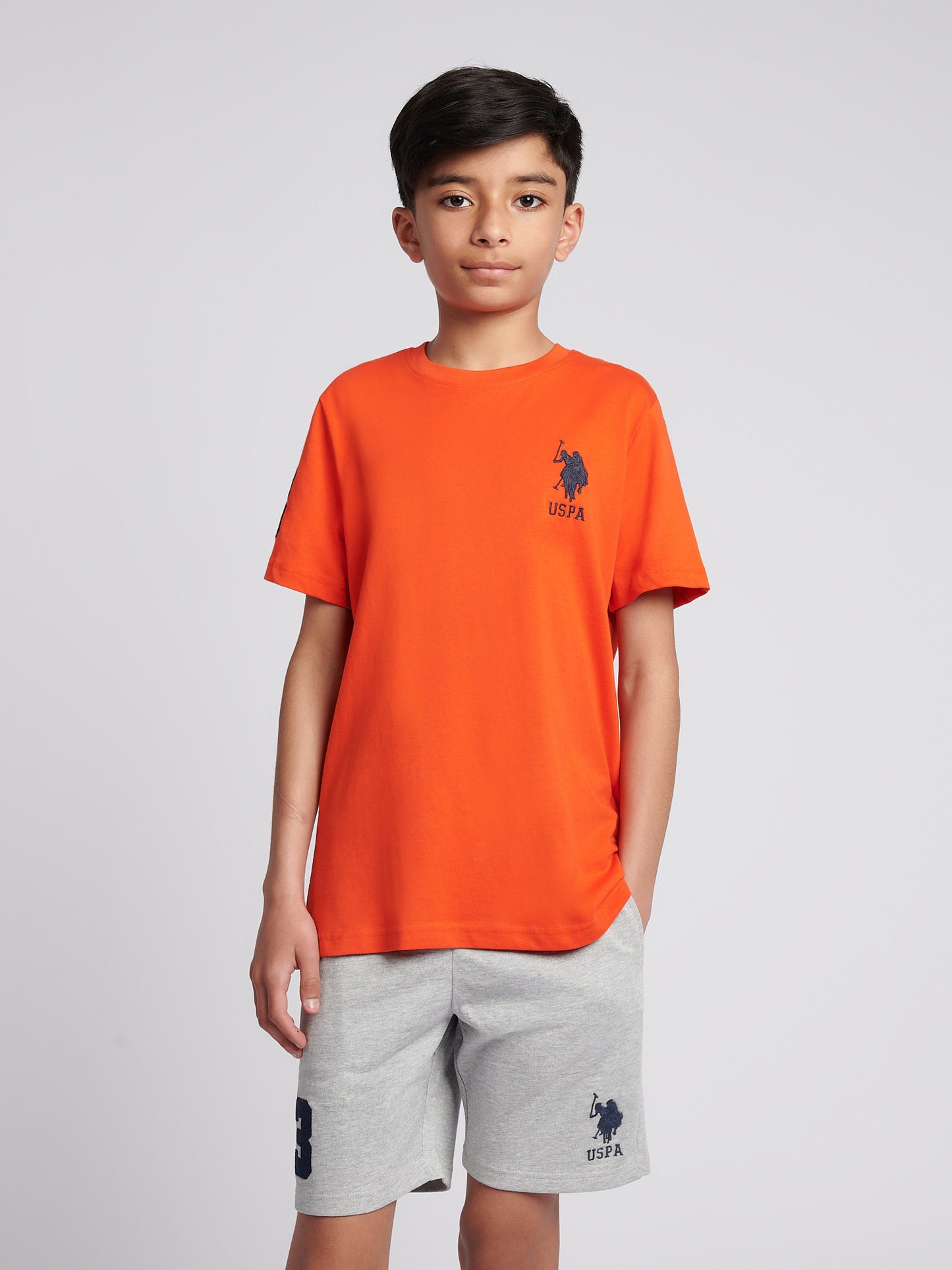 Boys Player 3 T-Shirt in Tangerine Tango