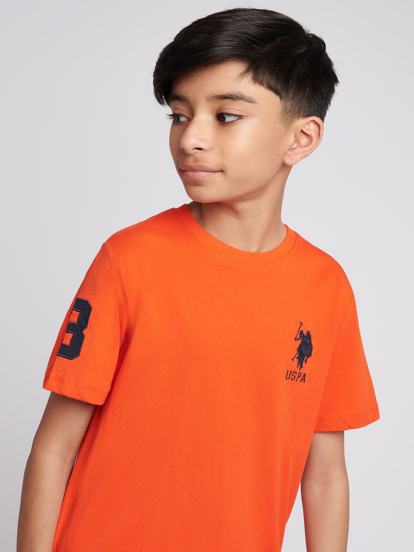 Boys Player 3 T-Shirt in Tangerine Tango