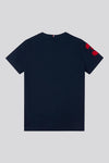 Boys Player 3 T-Shirt in Dark Sapphire Navy / Haute Red DHM