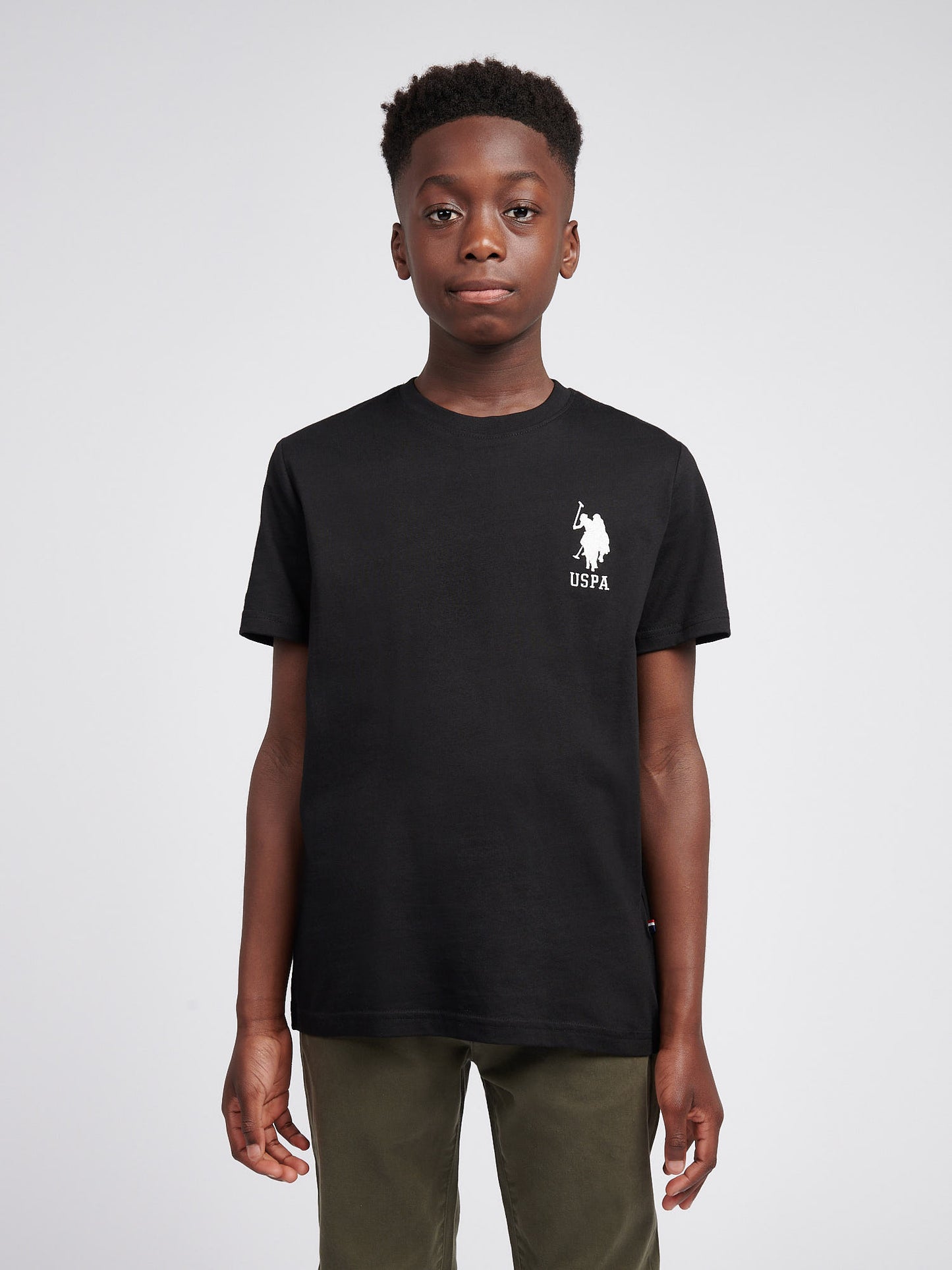 Boys Player 3 T-Shirt in Black Bright White DHM
