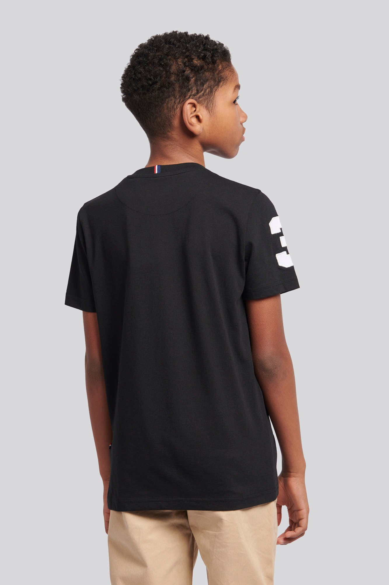 Boys Player 3 T-Shirt in Black Bright White DHM