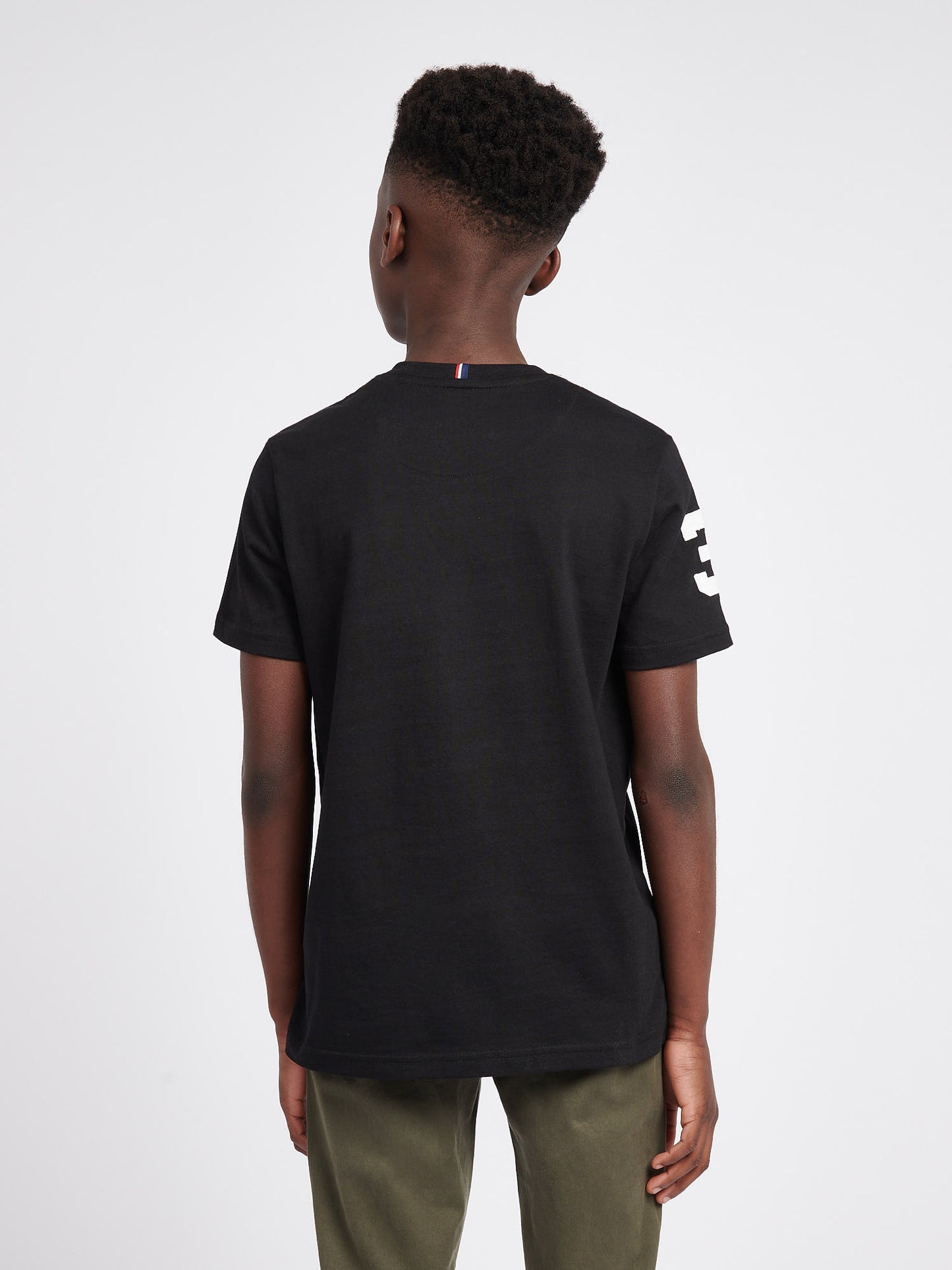 Boys Player 3 T-Shirt in Black Bright White DHM