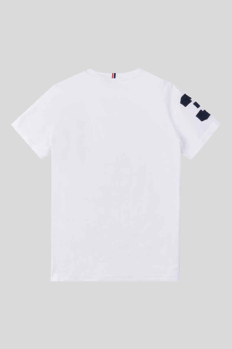 Boys Player 3 T-Shirt in White / Dark Sapphire Navy DHM