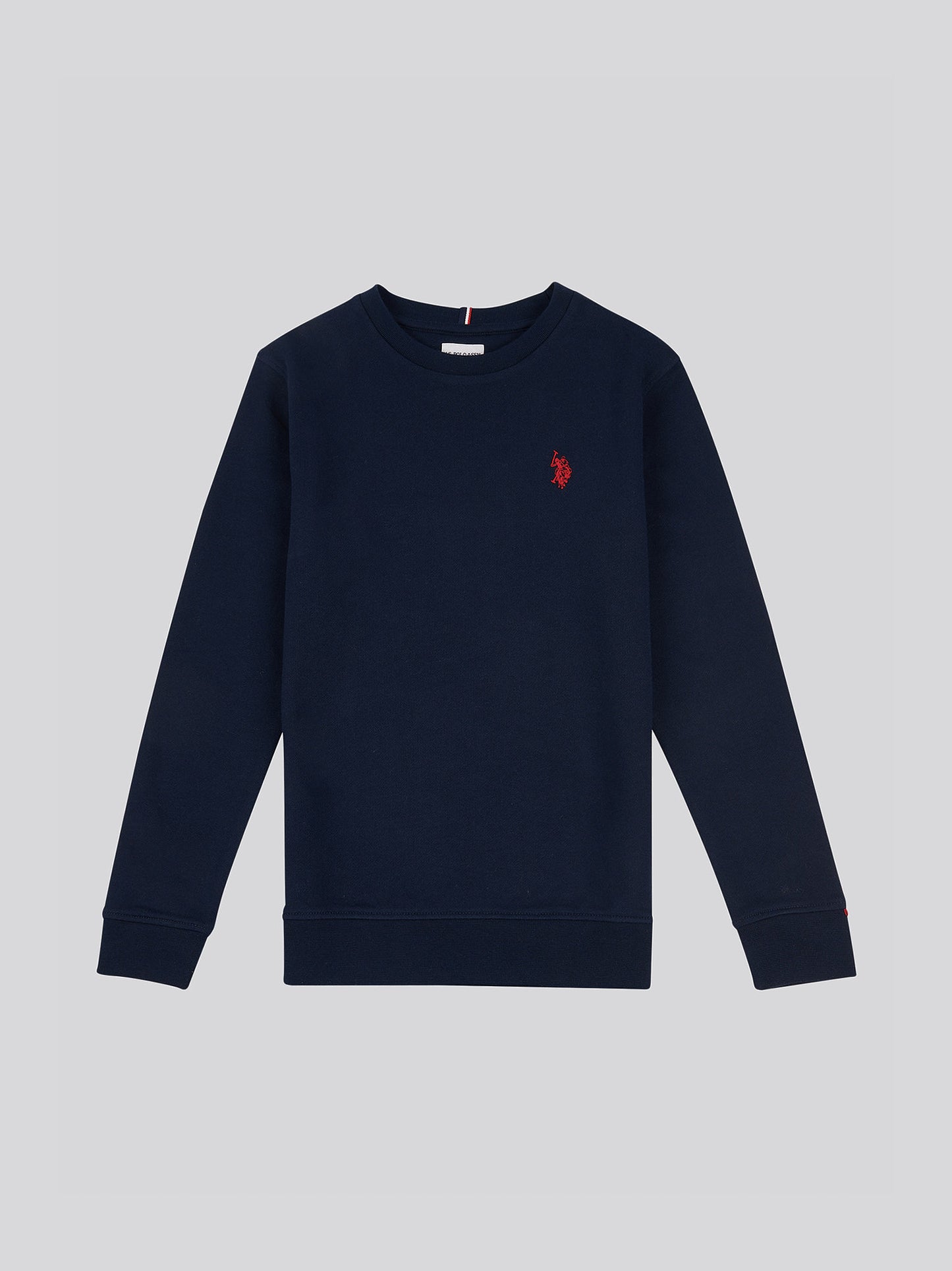 Boys Double Horsemen Crew in Dark Sapphire Navy / Haute Red DHM