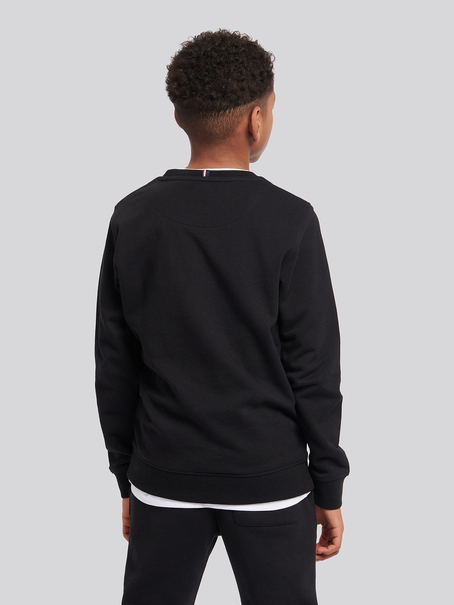 Boys Double Horsemen Crew in Black Bright White DHM