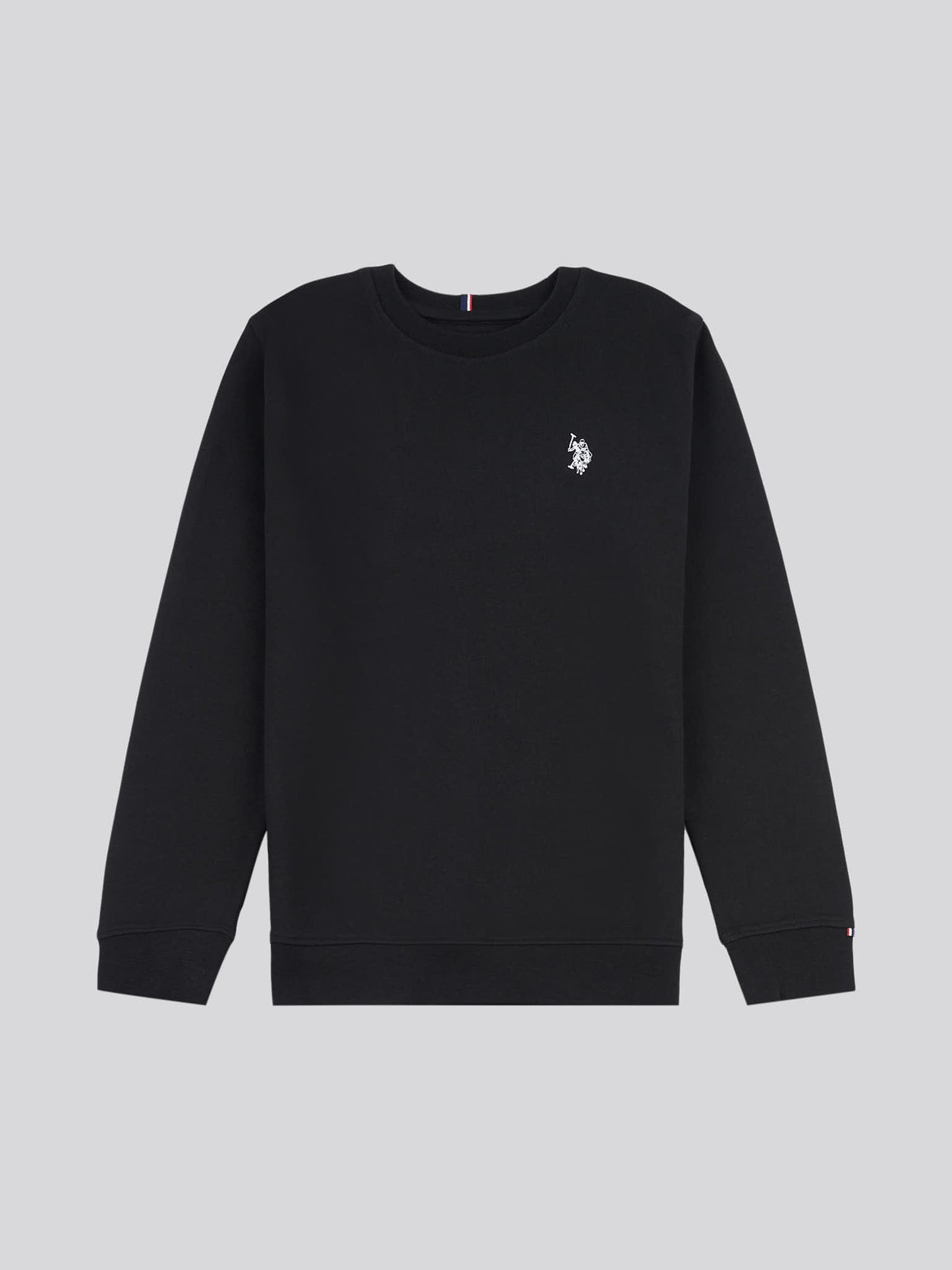 Boys Double Horsemen Crew in Black Bright White DHM