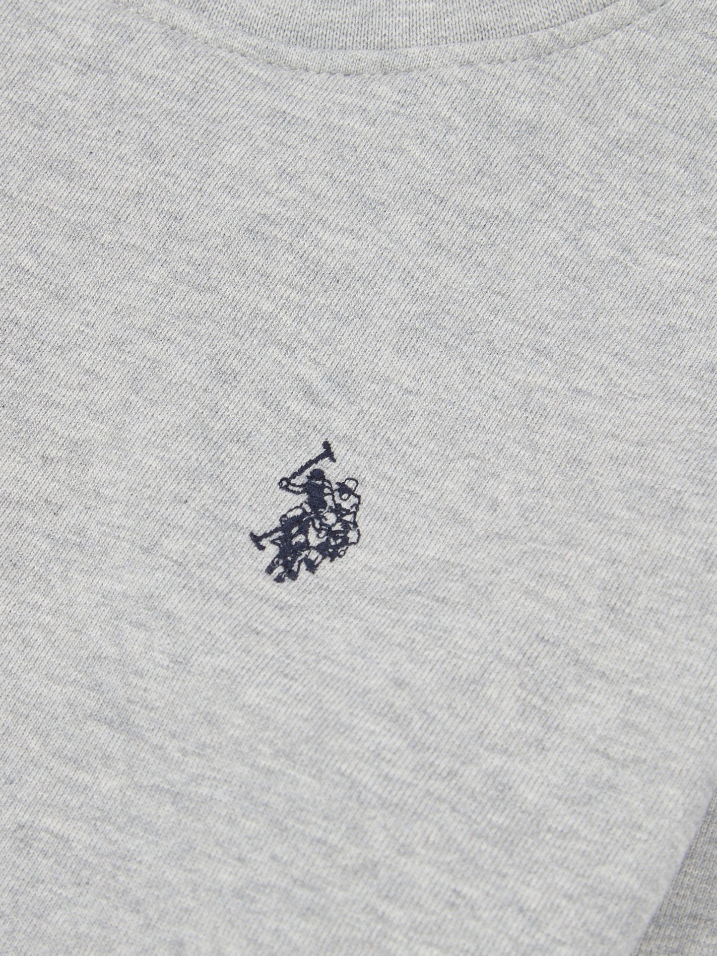 Boys Double Horsemen Crew in Mid Grey Marl