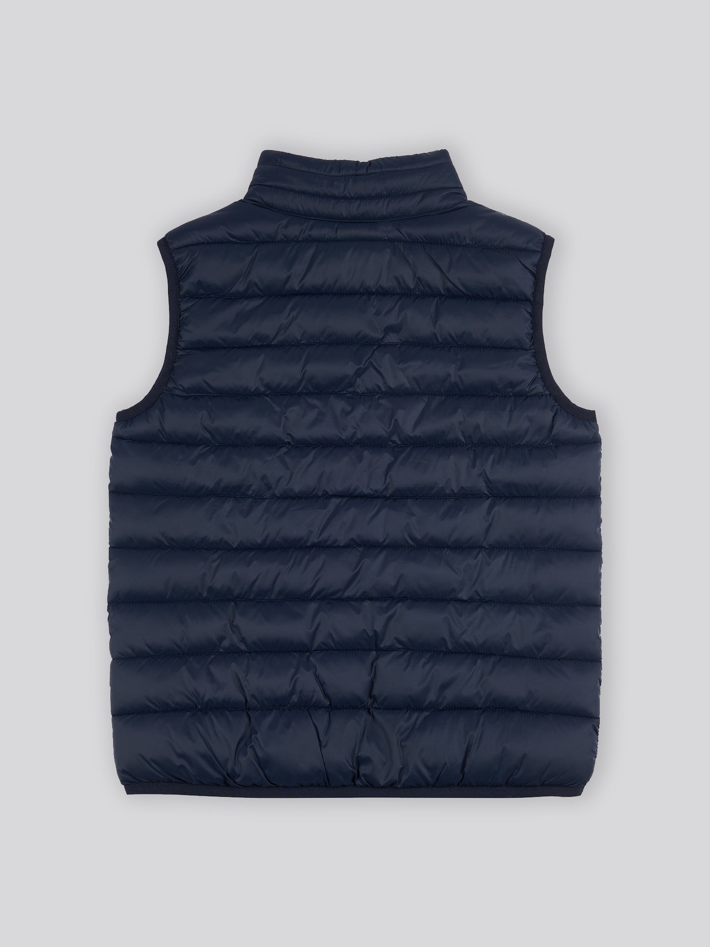 Boys Bound Quilted Gilet in Dark Sapphire Navy / Haute Red DHM