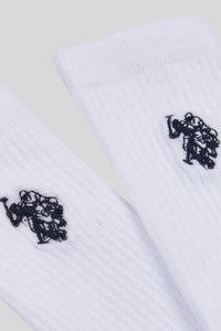 Five Pack Classic Sports Socks in Bright White