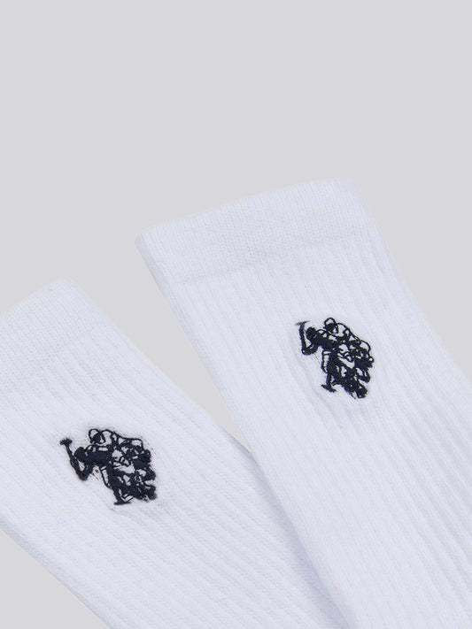 Five Pack Classic Sports Socks in Bright White