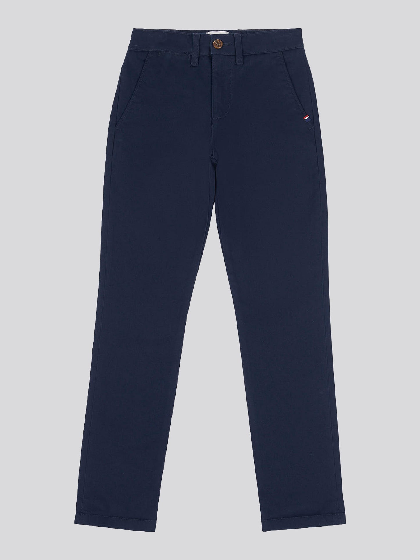 Boys Classic Chino in Dark Sapphire Navy / Haute Red DHM