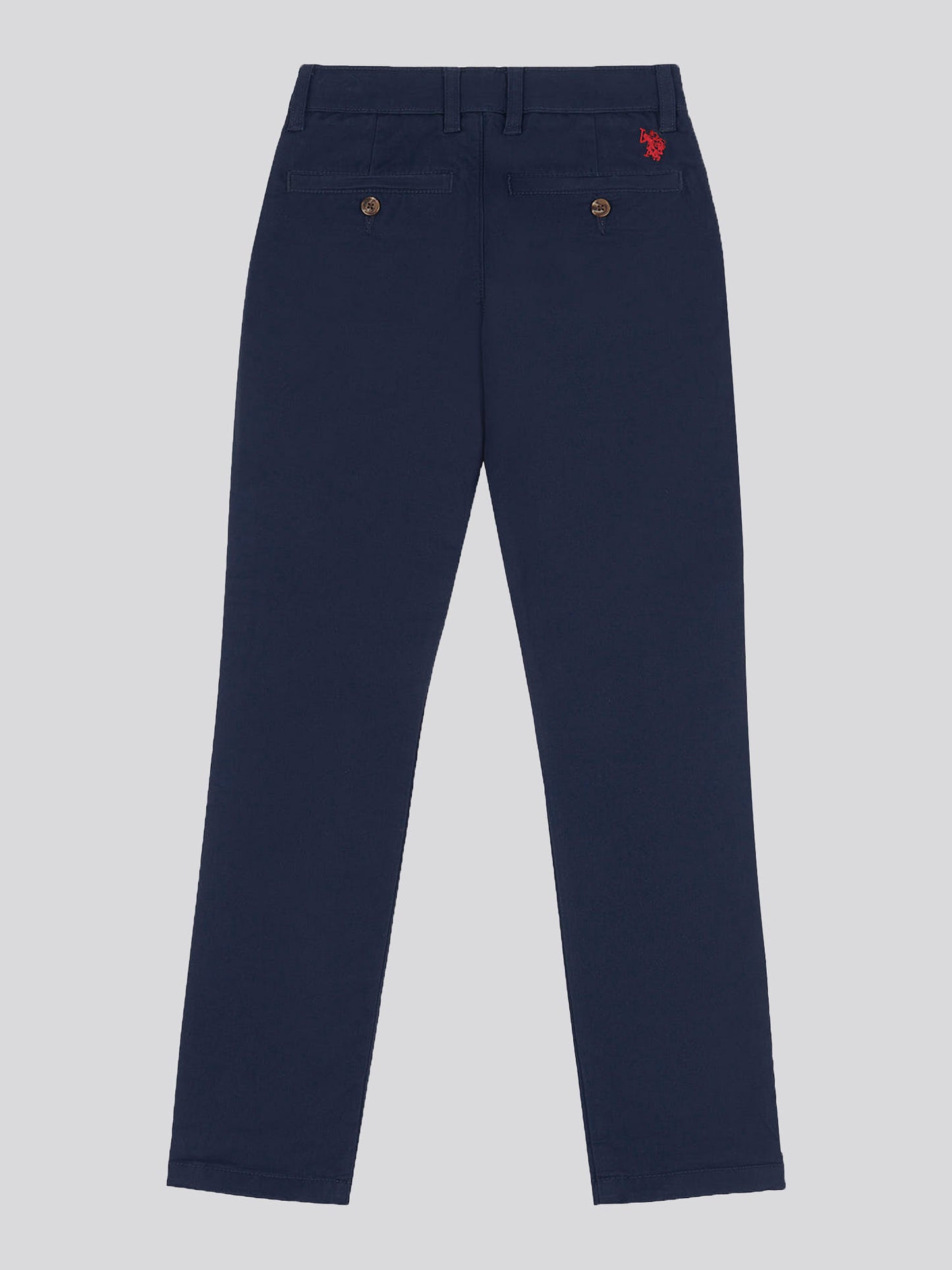 Boys Classic Chino in Dark Sapphire Navy / Haute Red DHM