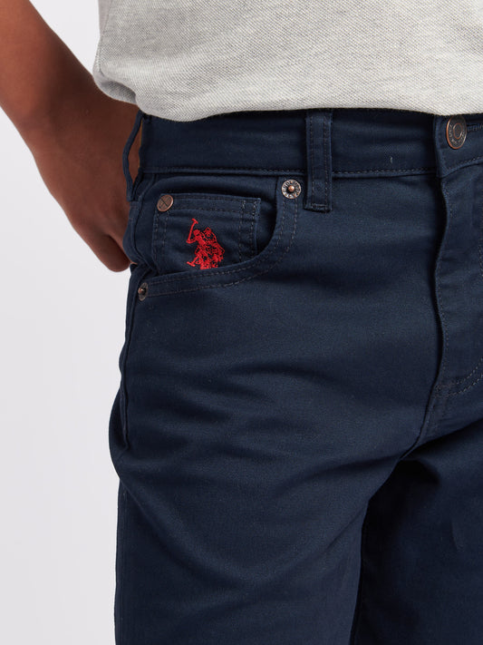 Boys Core 5 Pocket Trouser in Dark Sapphire Navy / Moonlight Blue DHM