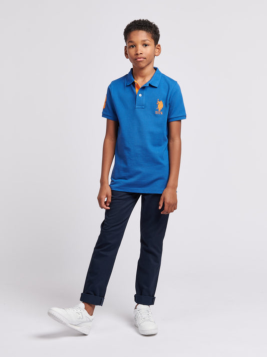 Boys Core 5 Pocket Trouser in Dark Sapphire Navy / Moonlight Blue DHM