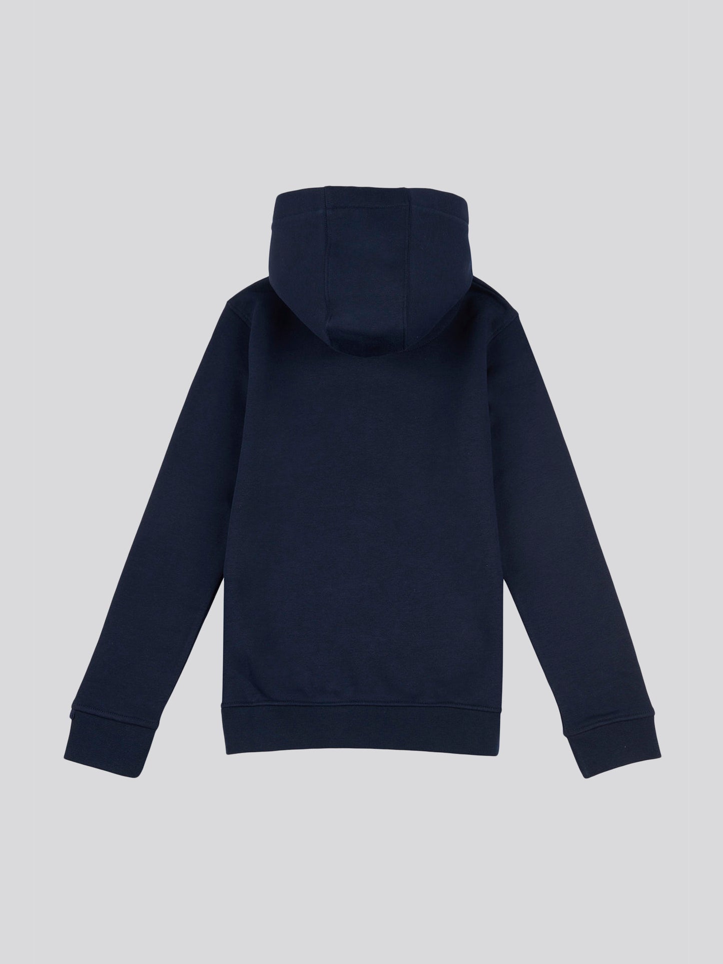 Boys Double Horsemen Zip Hoodie in Dark Sapphire Navy / Haute Red DHM