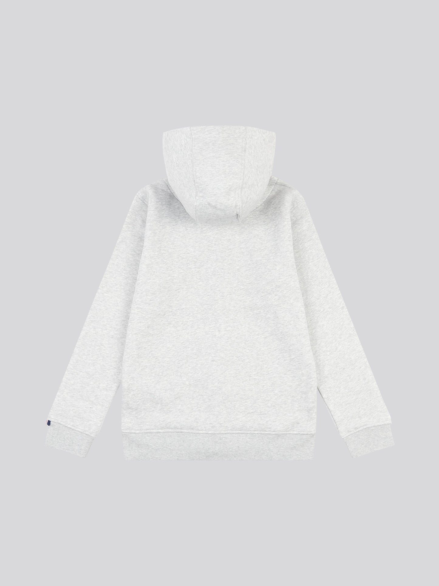 Boys Double Horsemen Zip Hoodie in Mid Grey Marl