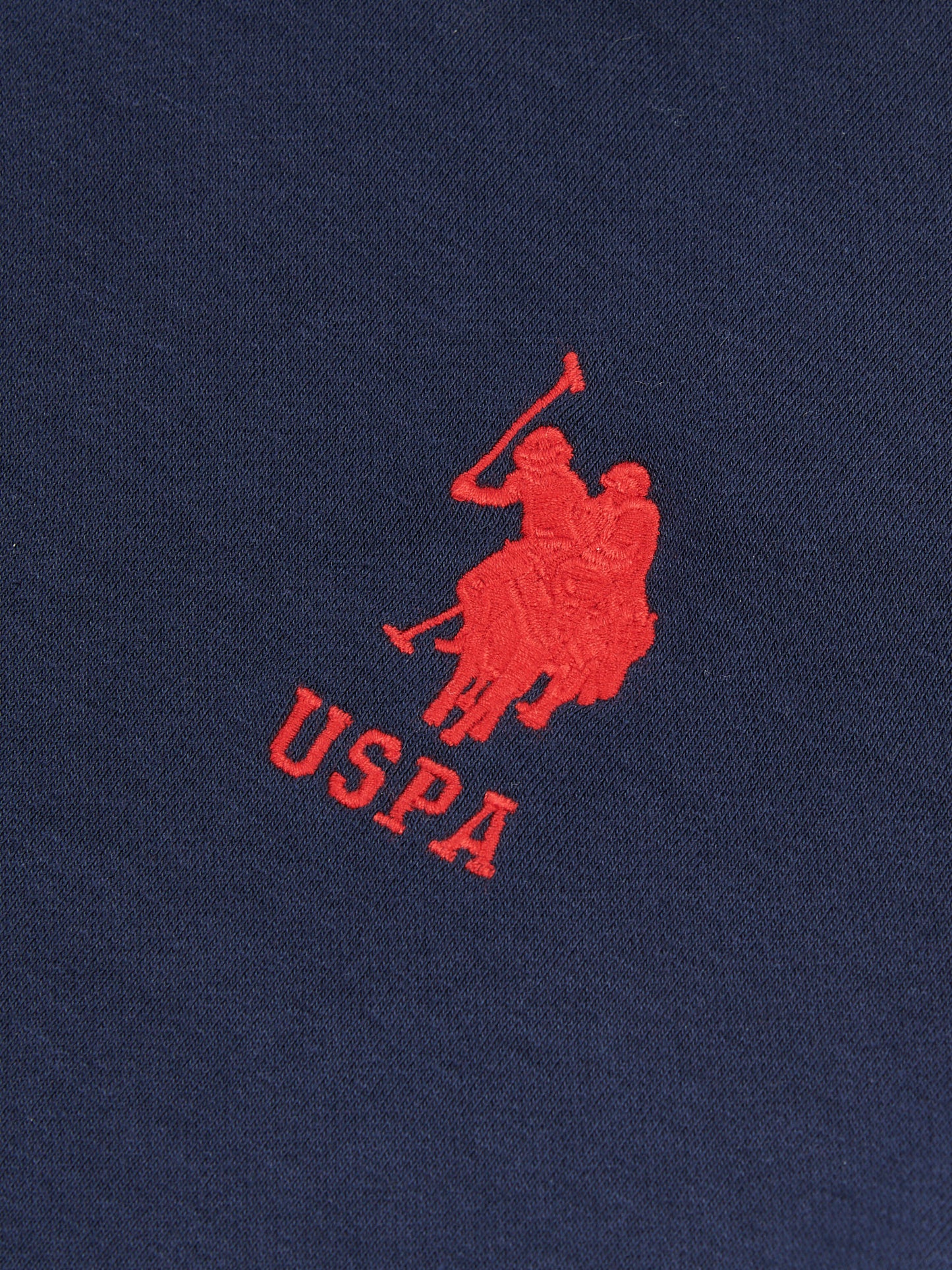 Boys Player 3 Brush Back Hoodie in Dark Sapphire Navy / Haute Red DHM