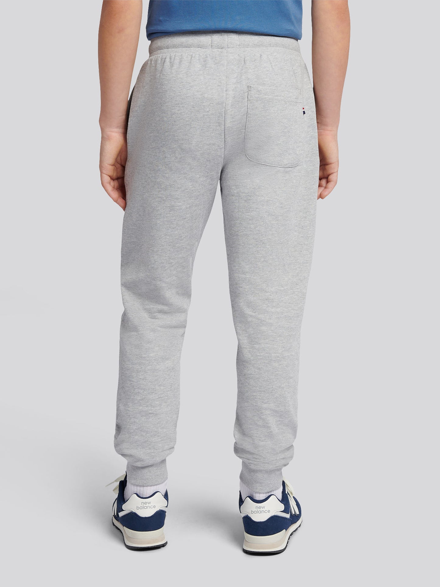 Boys Double Horsemen Jogger in Mid Grey Marl