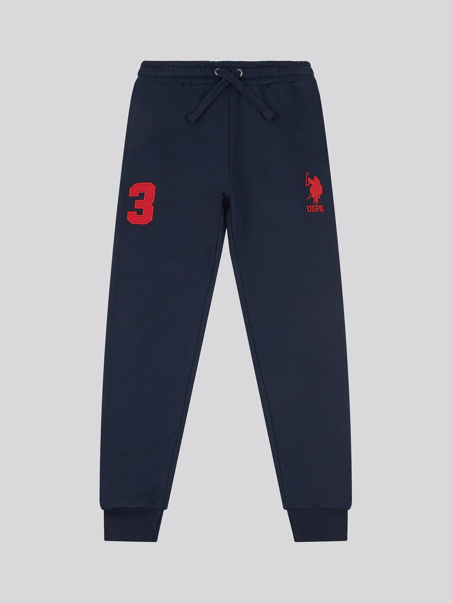 Boys Player 3 Joggers in Dark Sapphire Navy / Haute Red DHM