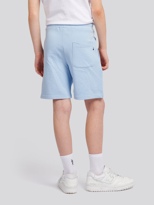 Boys Double Horsemen Sweat Short in Chambray Blue