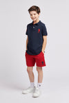 Boys Player 3 Sweat Shorts in Haute Red