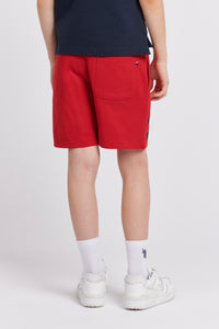 Boys Player 3 Sweat Shorts in Haute Red